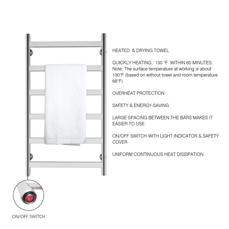 Heatgene WallMounted Electric Towel Warmer & Reviews Wayfair